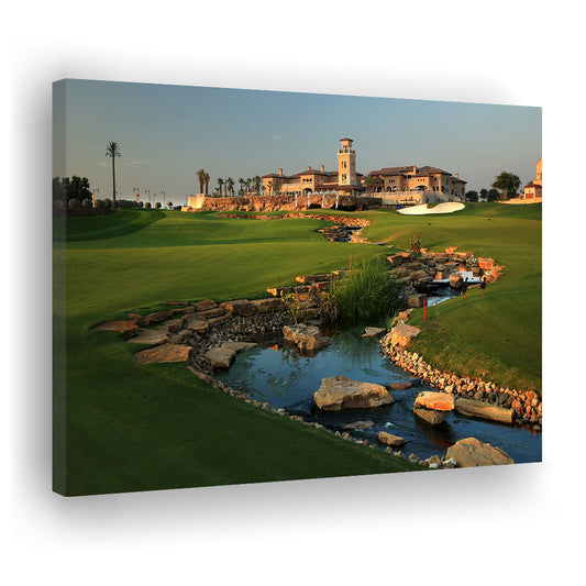 Jumeirah G Estates (Earth) Golf Courses At Dubai, United Arab Emirates, Golf Art Print,