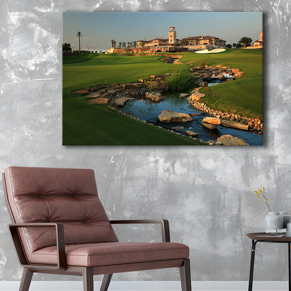 Jumeirah G Estates (Earth) Golf Courses At Dubai, United Arab Emirates, Golf Art Print,