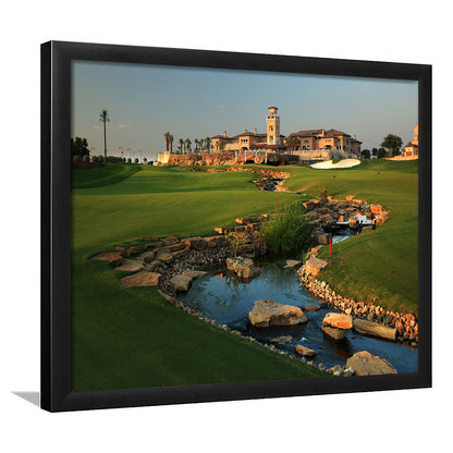 Jumeirah G Estates (Earth) Golf Courses At Dubai, United Arab Emirates, Framed Art Print Wall Decor, Picture Framed