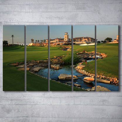 Jumeirah G Estates (Earth) Golf Courses At Dubai, United Arab Emirates, Extra Large Canvas Print Wall Art