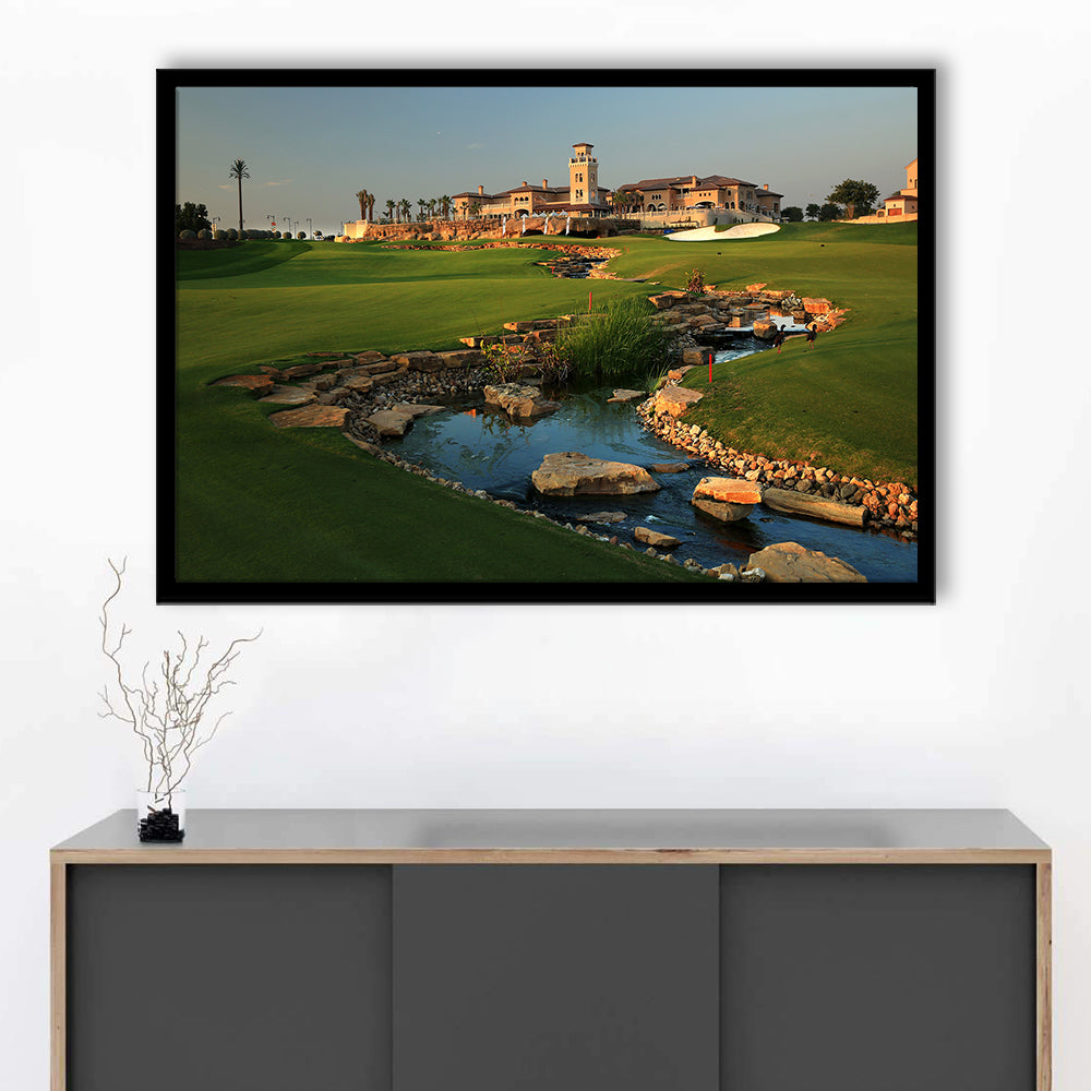Jumeirah G Estates (Earth) Golf Courses At Dubai, United Arab Emirates, Framed Art Print Wall Decor, Picture Framed