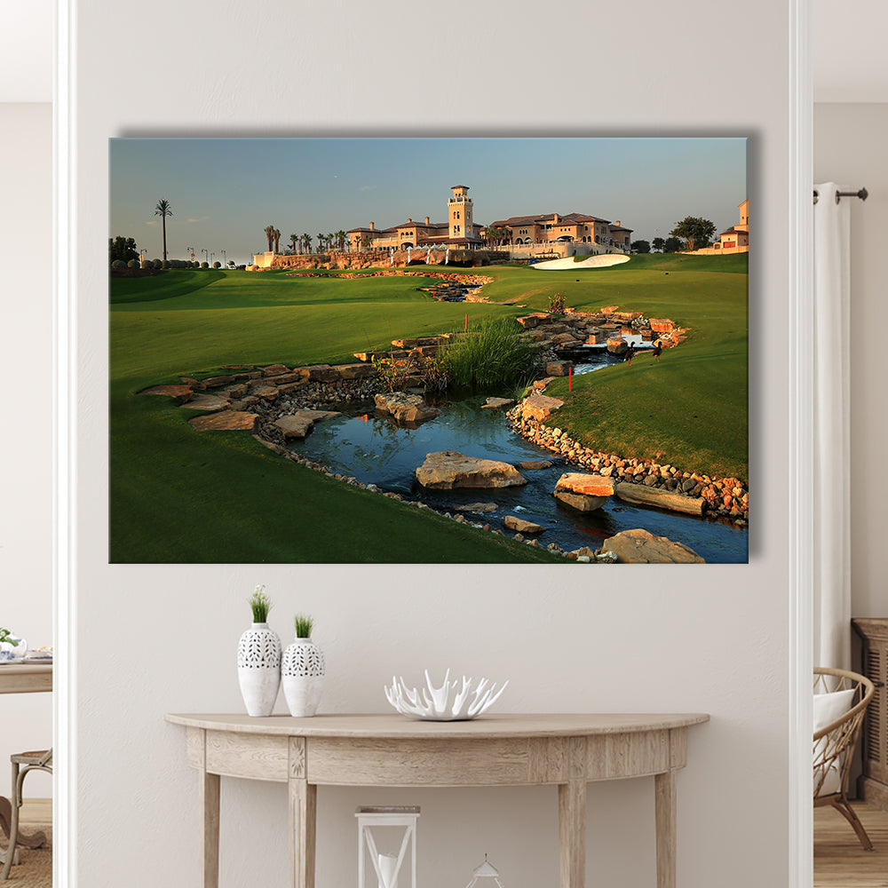 Jumeirah G Estates (Earth) Golf Courses At Dubai, United Arab Emirates, Golf Art Print,