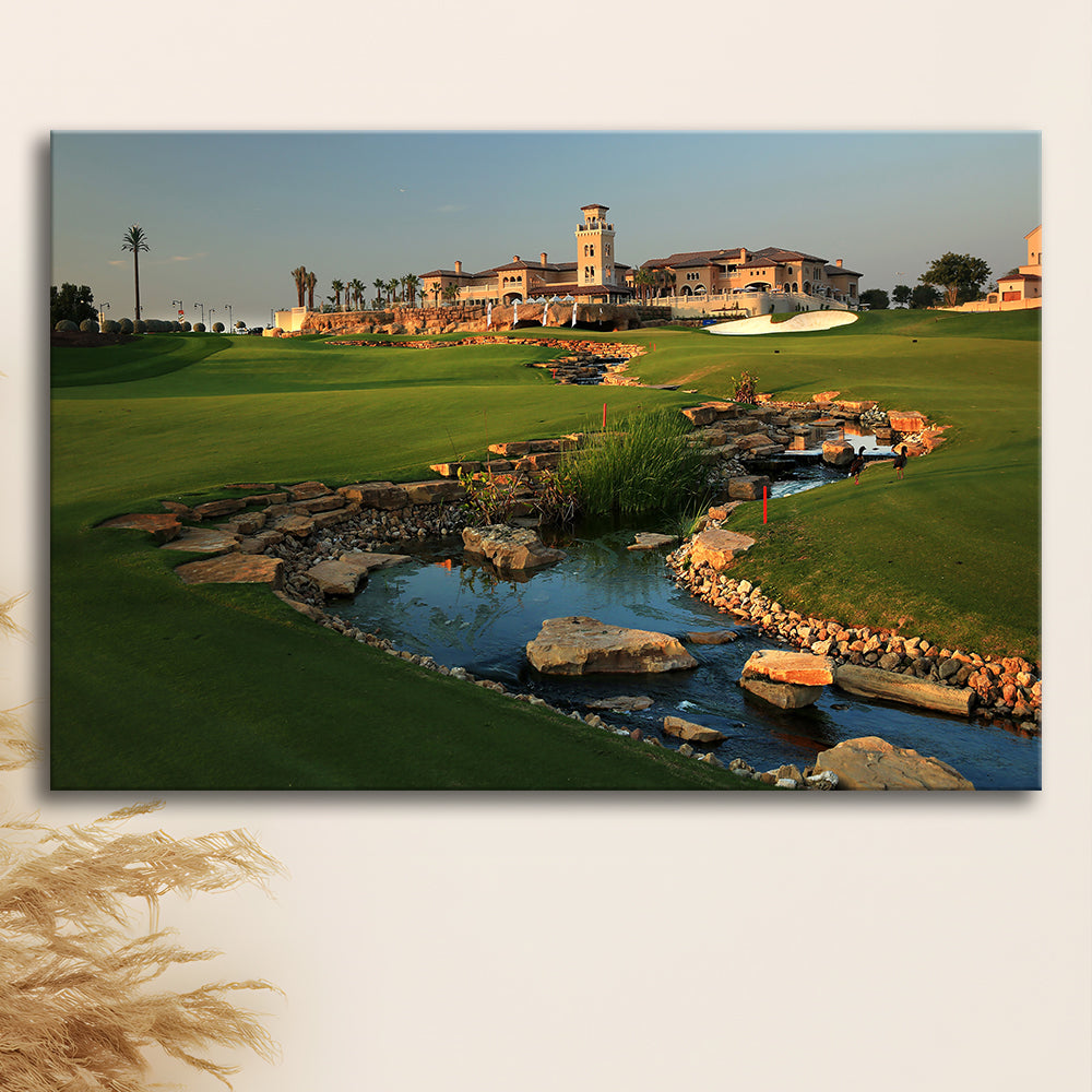 Jumeirah G Estates (Earth) Golf Courses At Dubai, United Arab Emirates, Golf Art Print,