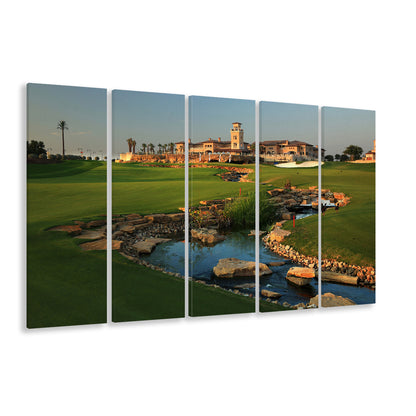 Jumeirah G Estates (Earth) Golf Courses At Dubai, United Arab Emirates, Extra Large Canvas Print Wall Art