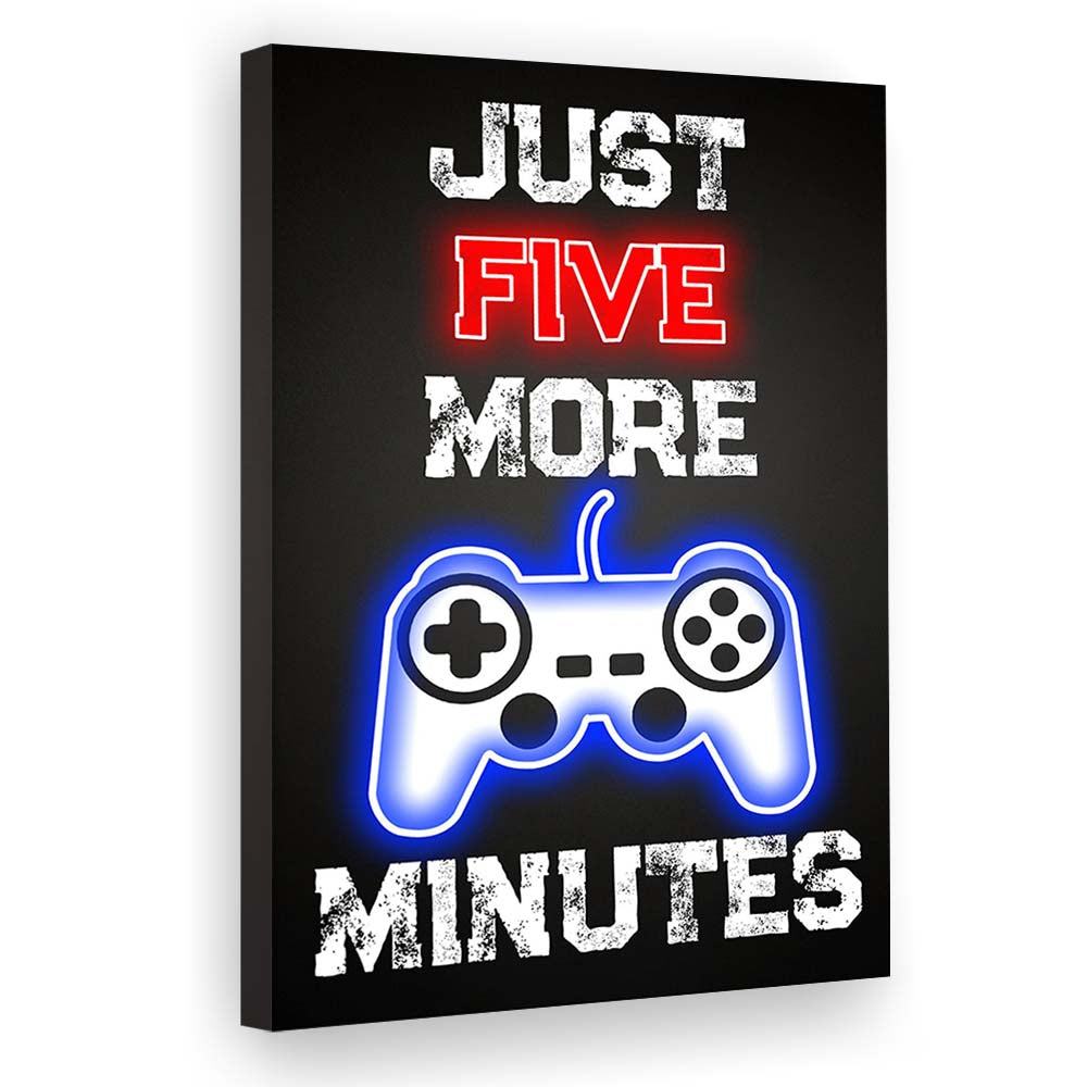 Just Five More Minutes, Game Room Art Wall Decor, Canvas Print, Luxury Wall Art Decor, Modern Art