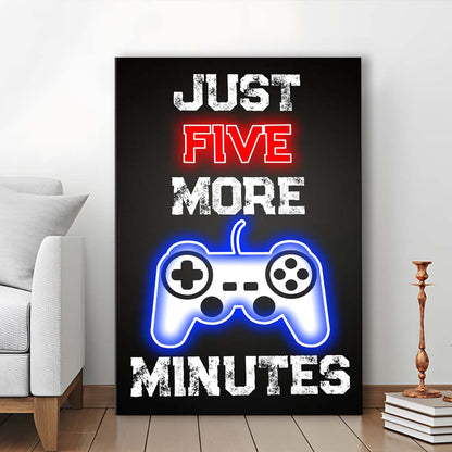 Just Five More Minutes, Game Room Art Wall Decor, Canvas Print, Luxury Wall Art Decor, Modern Art