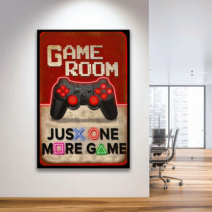 Just One More Game, Game Room Art Wall Decor, Framed Art Print, Picture Framed Wall Art Decor