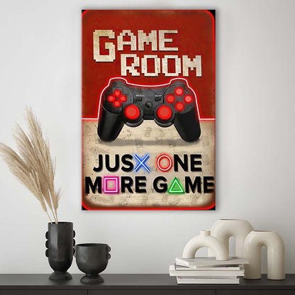 Just One More Game, Game Room Art Wall Decor, Canvas Print, Luxury Wall Art Decor, Modern Art