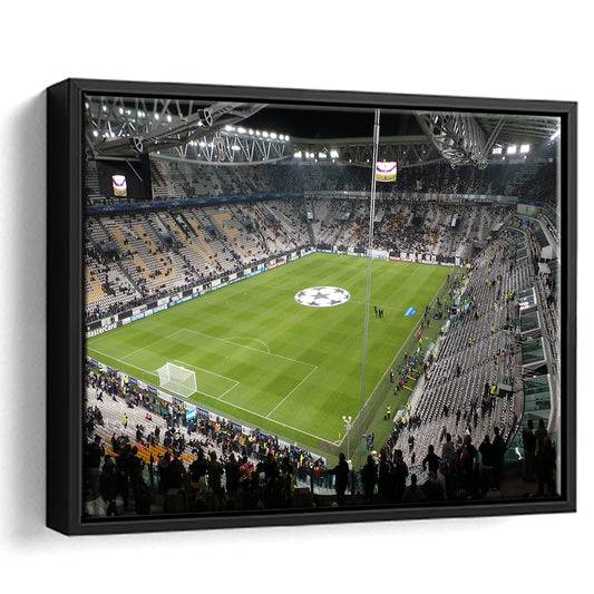 Juventus Stadium, Stadium Canvas, Sport Art, Framed Canvas Print Wall Art, Floating Frame