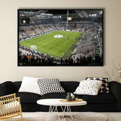 Juventus Stadium, Stadium Canvas, Sport Art, Framed Canvas Print Wall Art, Floating Frame