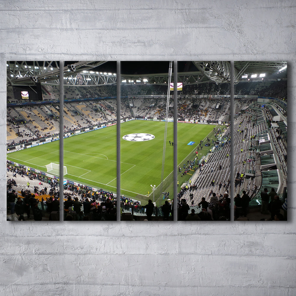 Juventus Stadium, Stadium Canvas, Sport Art, 5 Panel B, Extra Large Canvas, Canvas Print Wall Art