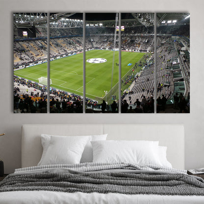 Juventus Stadium, Stadium Canvas, Sport Art, 5 Panel B, Extra Large Canvas, Canvas Print Wall Art
