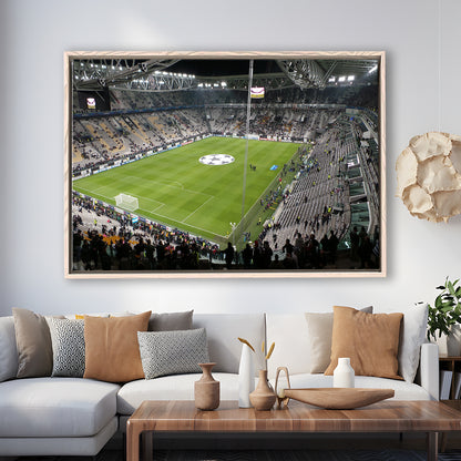 Juventus Stadium, Stadium Canvas, Sport Art, Framed Canvas Print Wall Art, Floating Frame