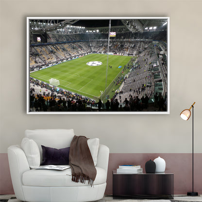 Juventus Stadium, Stadium Canvas, Sport Art, Framed Canvas Print Wall Art, Floating Frame