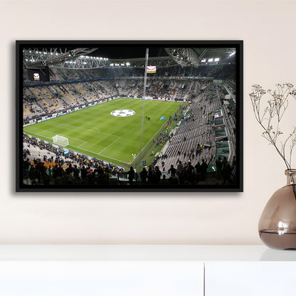 Juventus Stadium, Stadium Canvas, Sport Art, Framed Canvas Print Wall Art, Floating Frame