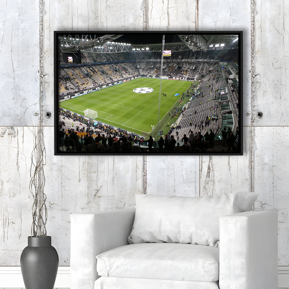 Juventus Stadium, Stadium Canvas, Sport Art, Framed Canvas Print Wall Art, Floating Frame