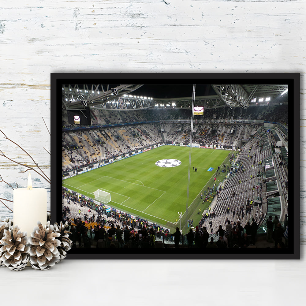 Juventus Stadium, Stadium Canvas, Sport Art, Framed Canvas Print Wall Art, Floating Frame