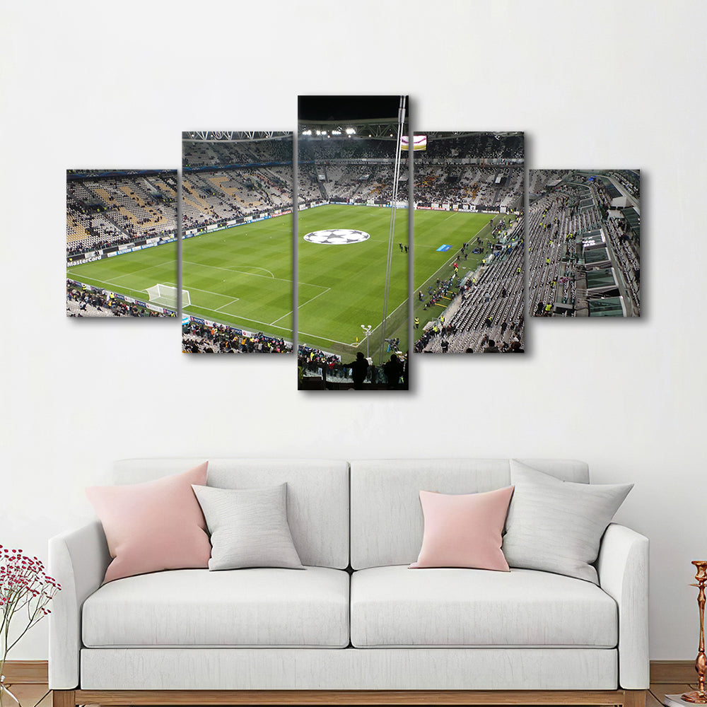 Juventus Stadium, Stadium Canvas, Sport Art, Gift for him, 5 Panel, Large Canvas, Canvas Print Wall Art