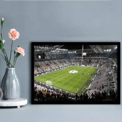 Juventus Stadium, Stadium Canvas, Sport Art, Gift for him, Framed Art Print Wall Decor, Picture Framed