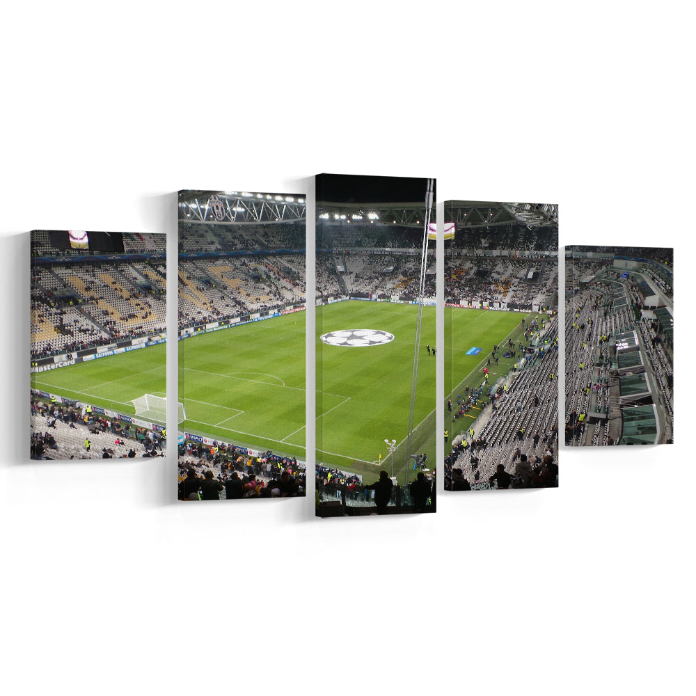 Juventus Stadium, Stadium Canvas, Sport Art, Gift for him, 5 Panel, Large Canvas, Canvas Print Wall Art