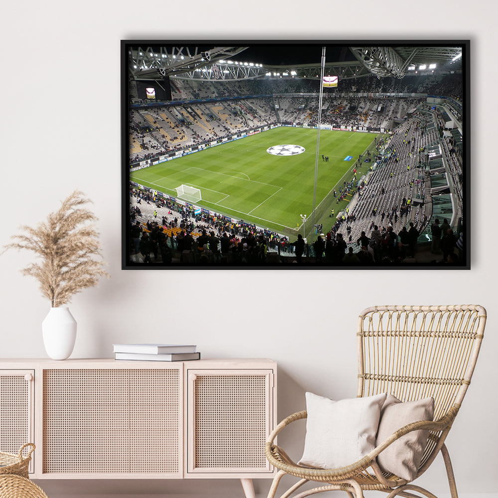 Juventus Stadium, Stadium Canvas, Sport Art, Framed Canvas Print Wall Art, Floating Frame