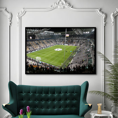 Juventus Stadium, Stadium Canvas, Sport Art, Gift for him, Framed Art Print Wall Decor, Picture Framed