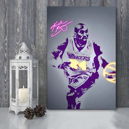 KB 24 Lakers, Colorful Graffiti Painting Art, Canvas Print, Luxury Wall Art Decor, Modern Art