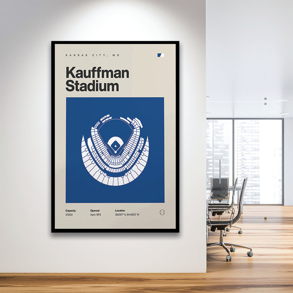 Kansas City Royals Stadium Print, Kauffman Stadium Print, Gifts for him, Sport Art, Framed Art Print Wall Decor
