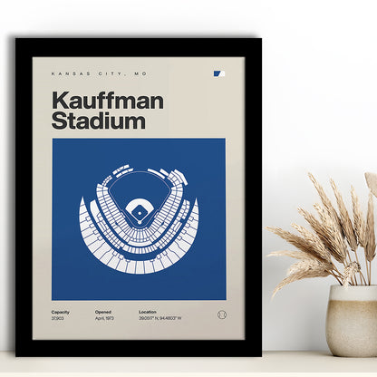 Kansas City Royals Stadium Print, Kauffman Stadium Print, Gifts for him, Sport Art, Framed Art Print Wall Decor