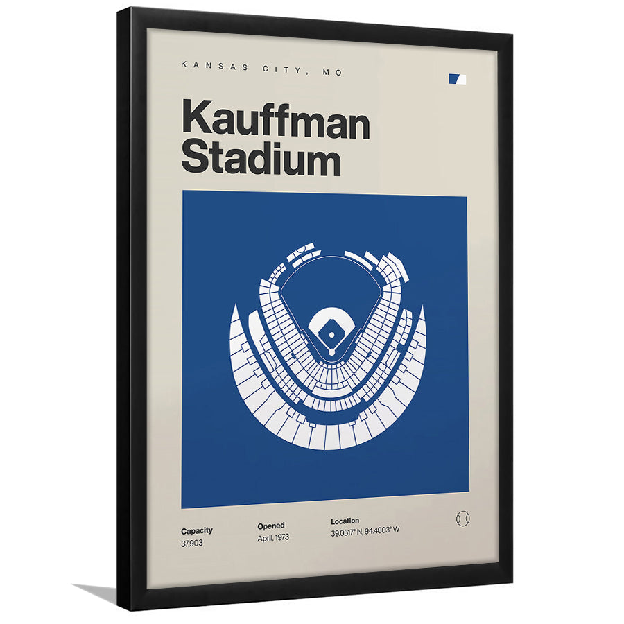 Kansas City Royals Stadium Print, Kauffman Stadium Print, Gifts for him, Sport Art, Framed Art Print Wall Decor