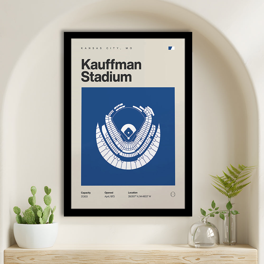 Kansas City Royals Stadium Print, Kauffman Stadium Print, Gifts for him, Sport Art, Framed Art Print Wall Decor
