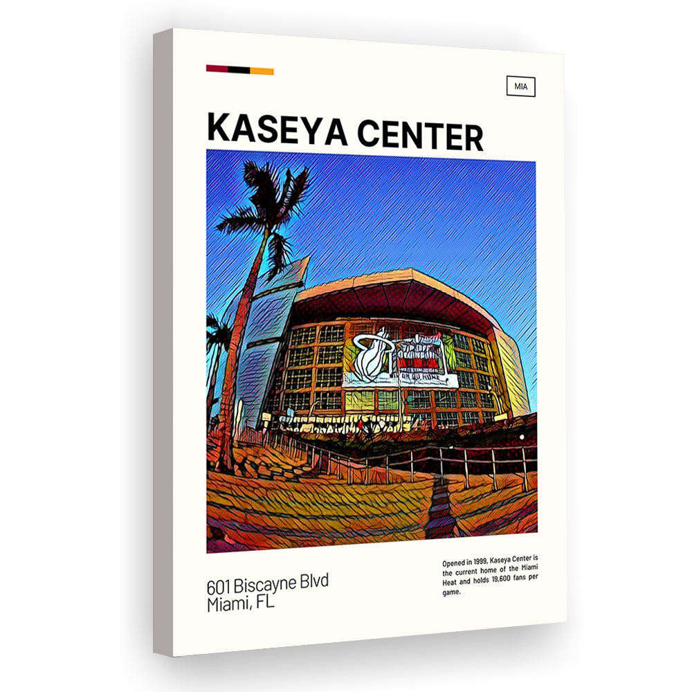 Kaseya Center Print, Miami Heat Stadium Canvas Art, Fan Gifts, Sport Art, Canvas Print Wall Art