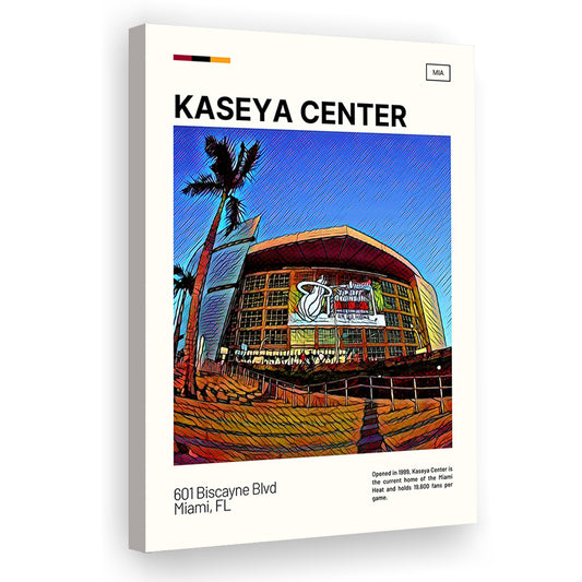 Kaseya Center Print, Miami Heat Stadium Canvas Art, Fan Gifts, Sport Art, Canvas Print Wall Art