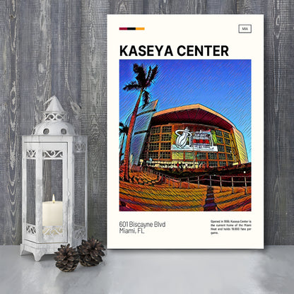Kaseya Center Print, Miami Heat Stadium Canvas Art, Fan Gifts, Sport Art, Canvas Print Wall Art