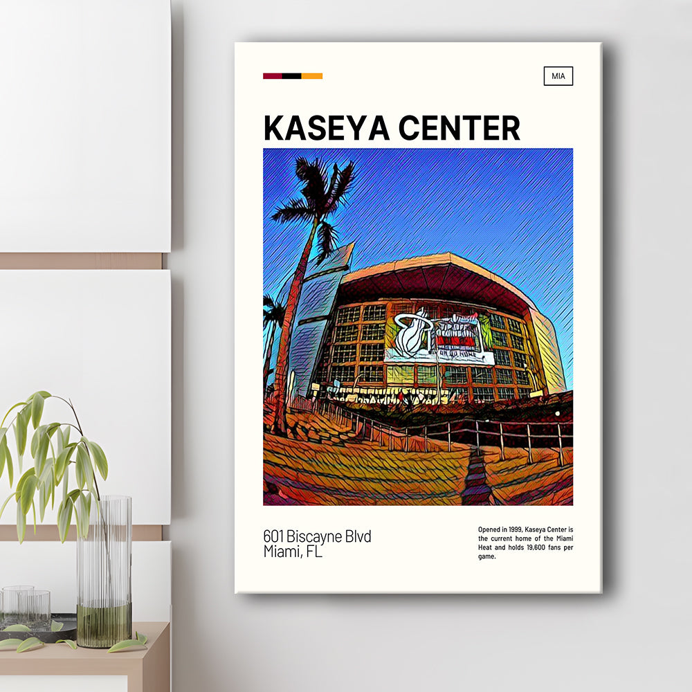 Kaseya Center Print, Miami Heat Stadium Canvas Art, Fan Gifts, Sport Art, Canvas Print Wall Art