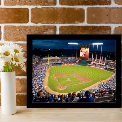 Kauffman Stadium Kansas City, Stadium Canvas, Sport Art, Gift for him, Framed Art Print Wall Decor, Picture Framed