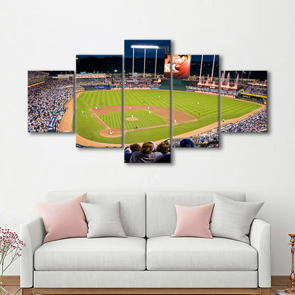 Kauffman Stadium Kansas City, Stadium Canvas, Sport Art, Gift for him, 5 Panel, Large Canvas, Canvas Print Wall Art
