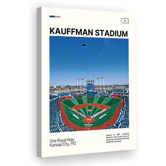 Kauffman Stadium Print, Kansas City Royals Stadium Canvas Art, Fan Gifts, Sport Art, Canvas Print Wall Art