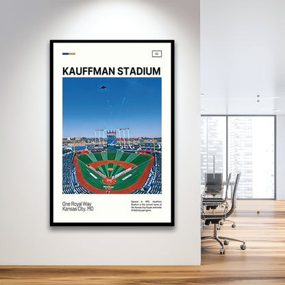 Kauffman Stadium Print, Kansas City Royals Stadium Art, Gifts for him, Sport Art, Framed Art Print Wall Decor