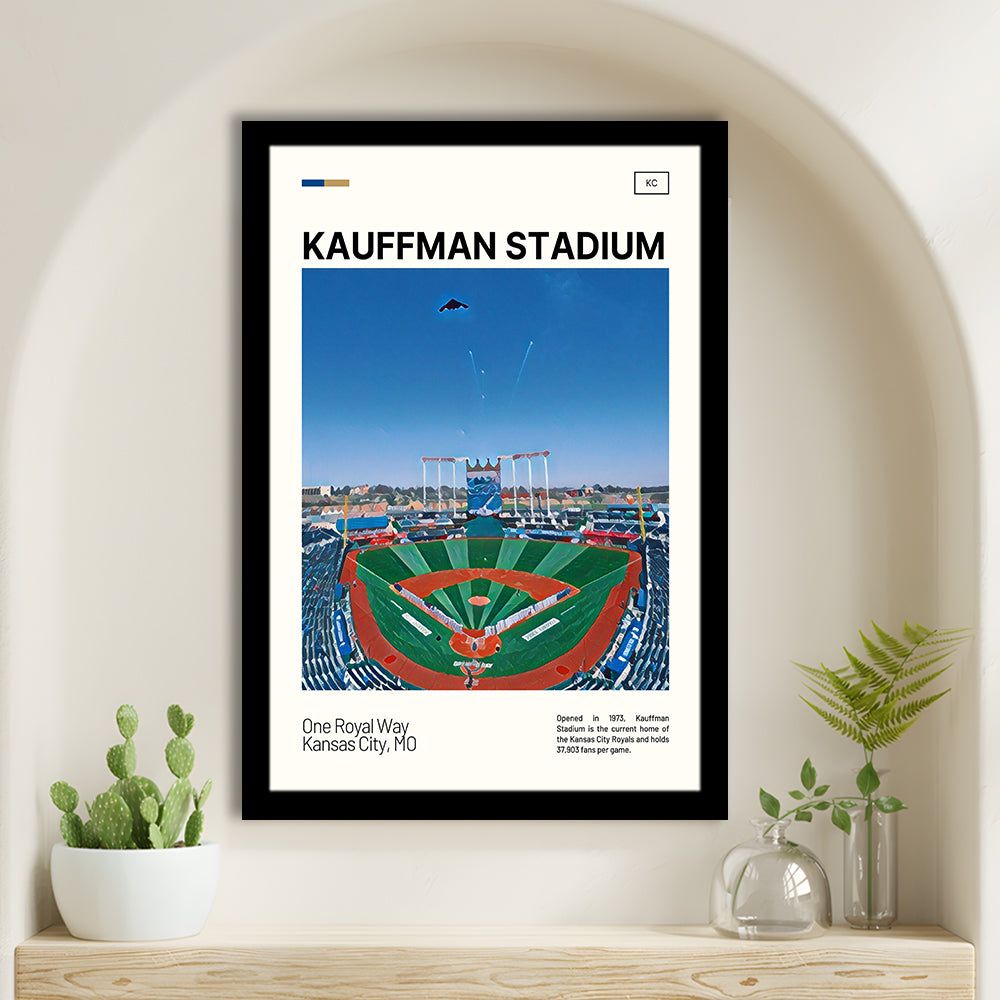 Kauffman Stadium Print, Kansas City Royals Stadium Art, Gifts for him, Sport Art, Framed Art Print Wall Decor