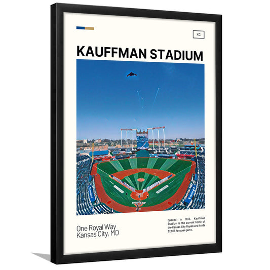 Kauffman Stadium Print, Kansas City Royals Stadium Art, Gifts for him, Sport Art, Framed Art Print Wall Decor