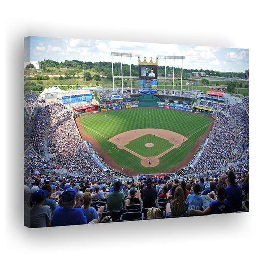 Kauffman Stadium Royals, Stadium Canvas, Sport Art, Gift for him, Man Cave Decor, Art Print, Canvas Print Wall Art