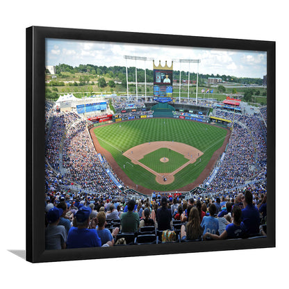 Kauffman Stadium Royals, Stadium Canvas, Sport Art, Gift for him, Framed Art Print Wall Decor, Picture Framed
