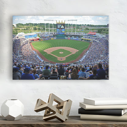 Kauffman Stadium Royals, Stadium Canvas, Sport Art, Gift for him, Man Cave Decor, Art Print, Canvas Print Wall Art