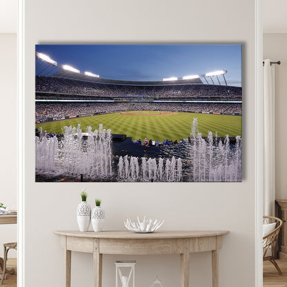 Kauffman Stadium in Kansas City, Stadium Canvas, Sport Art, Gift for him, Man Cave Decor, Art Print, Canvas Print Wall Art