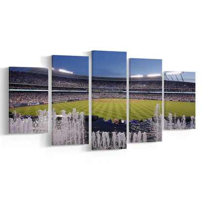 Kauffman Stadium in Kansas City, Stadium Canvas, Sport Art, Gift for him, 5 Panel, Large Canvas, Canvas Print Wall Art