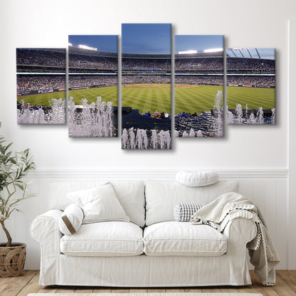 Kauffman Stadium in Kansas City, Stadium Canvas, Sport Art, Gift for him, 5 Panel, Large Canvas, Canvas Print Wall Art