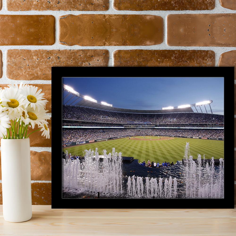 Kauffman Stadium in Kansas City, Stadium Canvas, Sport Art, Gift for him, Framed Art Print Wall Decor, Picture Framed