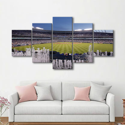 Kauffman Stadium in Kansas City, Stadium Canvas, Sport Art, Gift for him, 5 Panel, Large Canvas, Canvas Print Wall Art