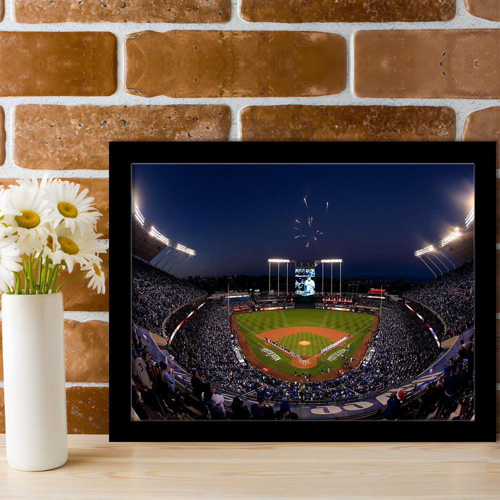 Kauffman Stadium in Missouri, Stadium Canvas, Sport Art, Gift for him, Framed Art Print Wall Decor, Picture Framed